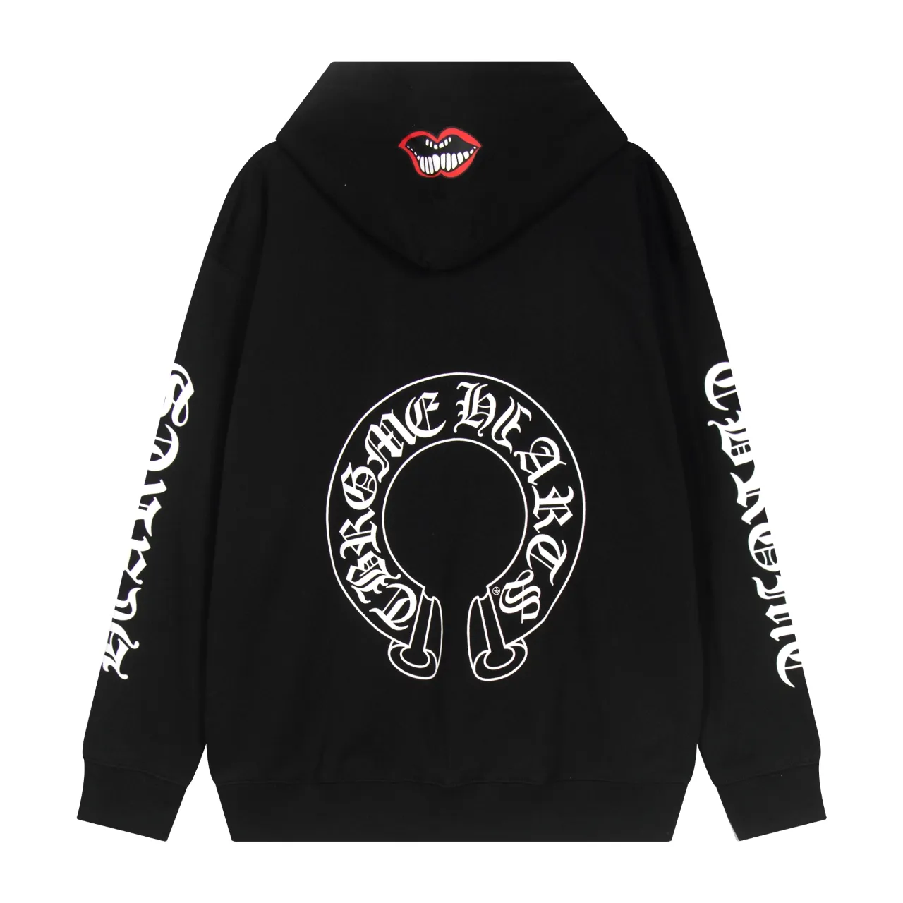 M34—P210 -Chrome Hearts/Chrome Hearts printed sweatshirt cardigan jacket -420 grams of high-density, high-quality wool, soft, delicate and skin-friendly, soft and silky to the touch, warm and skin-friendly -The hardware zipper accessories are all customized and full of details -Colour: black white -Size: S M L XL